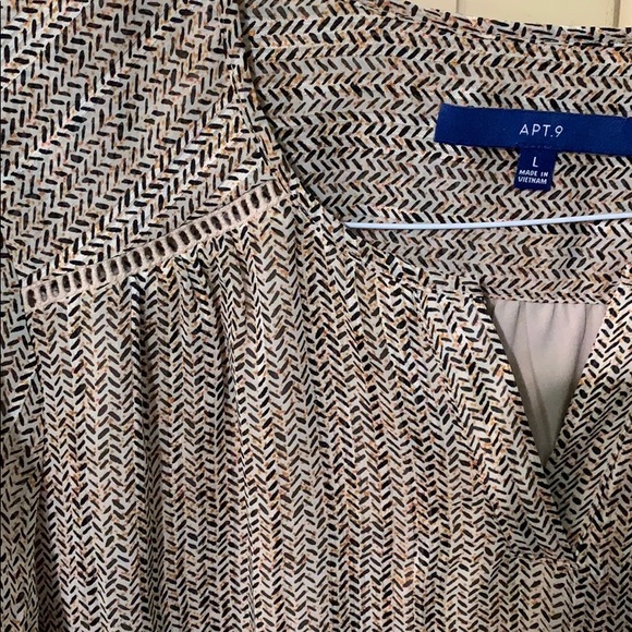 Apt. 9 Brown-Patterned Blouse - Picture 8 of 8